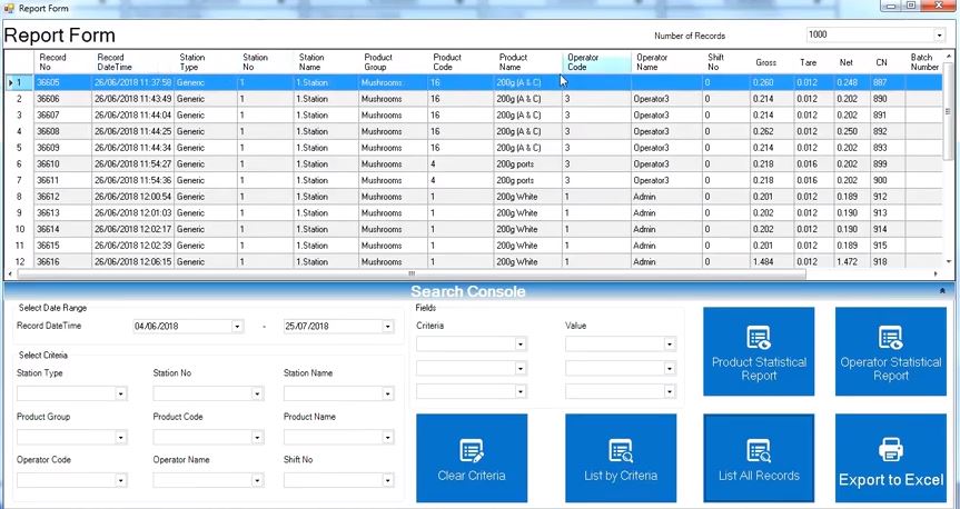 Negative Checkweigher Takeaway Scales Software large image