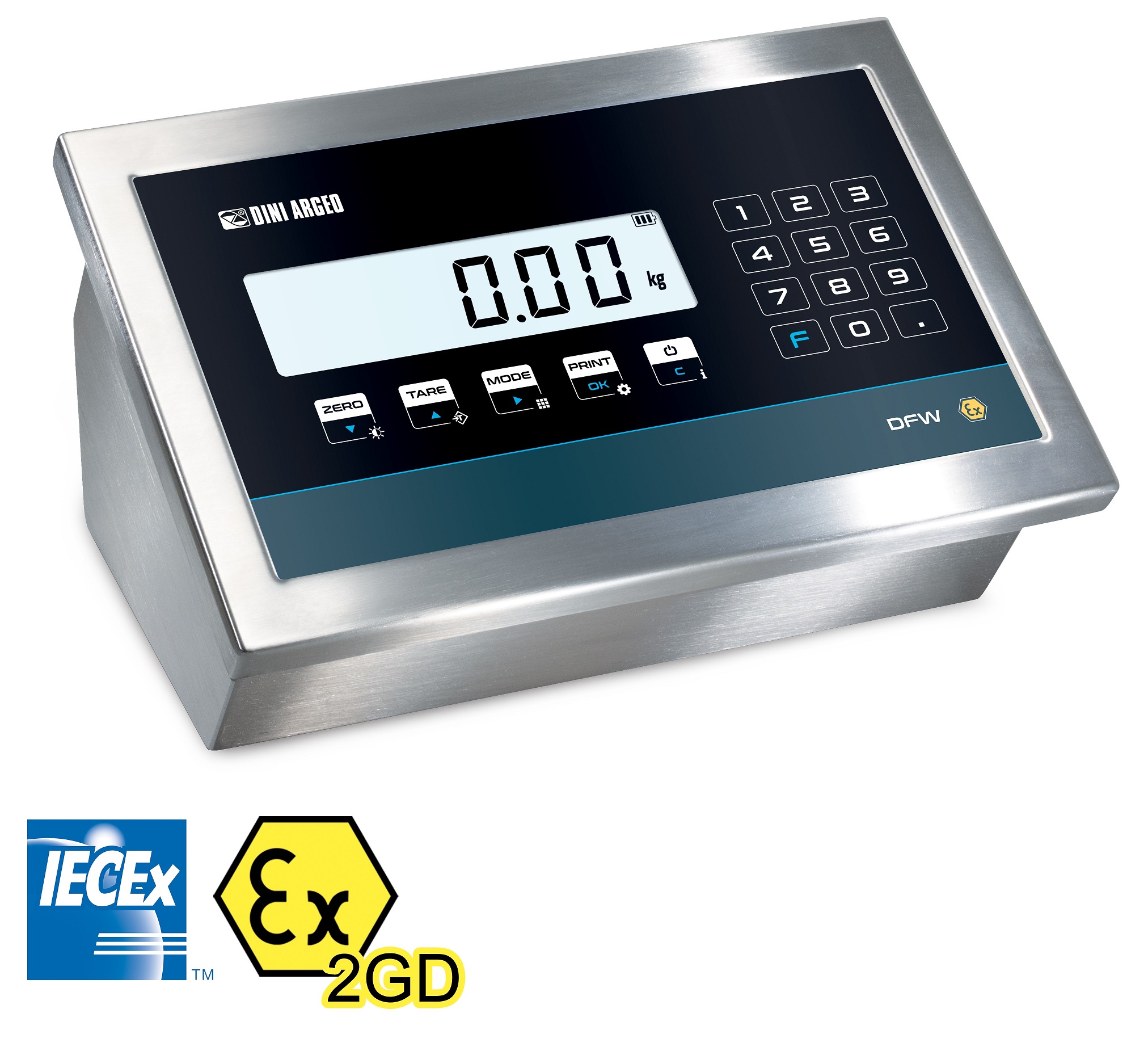ATEX DFWIECEX Weight indicator, IECEx and ATEX certified, for Zones 1 and 21, 2 and 22. large image